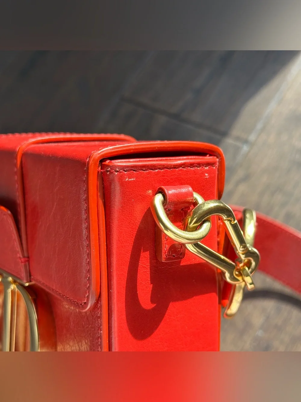 Christian Dior 30 Montaigne Box Shoulder Bag Red Leather - Picture 9 of 15
